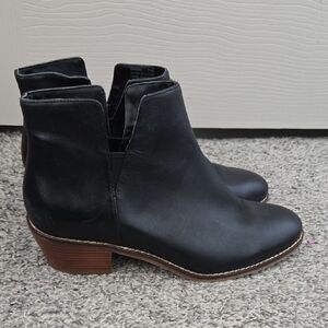 Cole Haan Black Ankle Booties with Stack Heel Size 7.5B